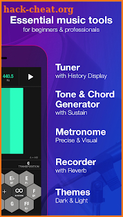Tunable: Tuner, Metronome, Rec screenshot