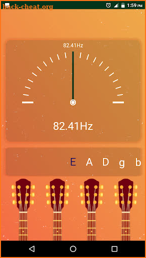 Tune Acoustic Guitar with Real Guitar Tuner App screenshot