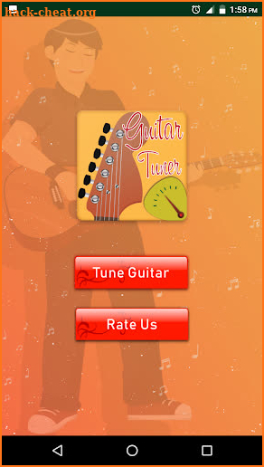 Tune Acoustic Guitar with Real Guitar Tuner App screenshot
