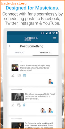 TuneCore Social - Scheduler & Social Media Manager screenshot