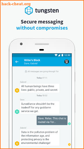 Tungsten - Secure Messenger screenshot