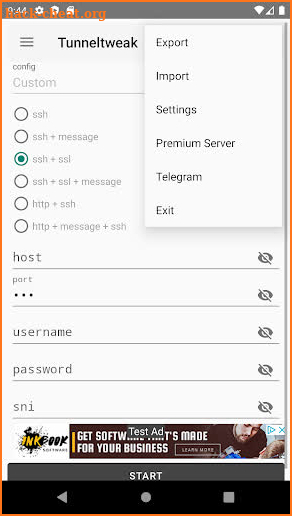 Tunneltweak - Free SSH/Proxy/VPN screenshot