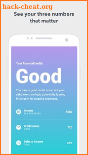 Turbo: Income, credit score & debt to income screenshot
