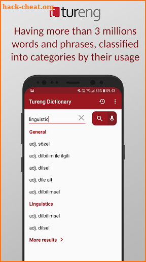 Tureng Dictionary screenshot