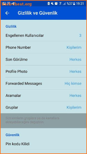 Türkçe Telegram unofficial screenshot