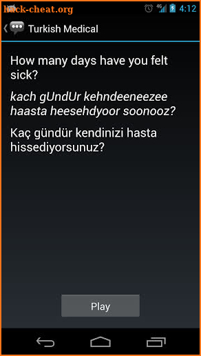 Turkish Medical Phrases screenshot