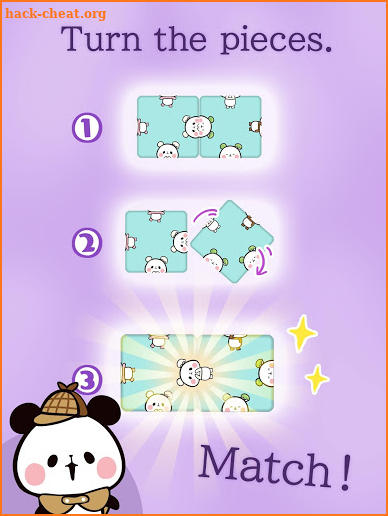 Turn-piece Puzzle : MOCHI MOCHI PANDA screenshot
