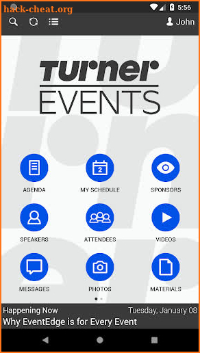 Turner Events screenshot