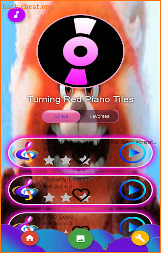 Turning Red Piano tiles screenshot
