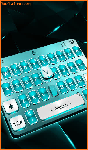 Turquoise Blue Silver Metal Keyboard screenshot