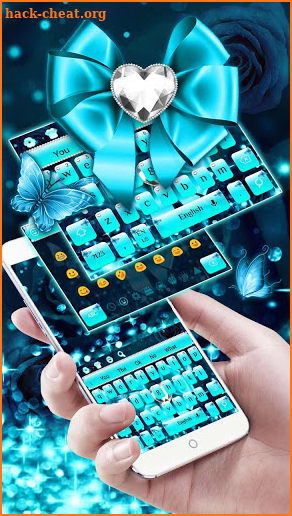 Turquoise Bow Keyboard screenshot