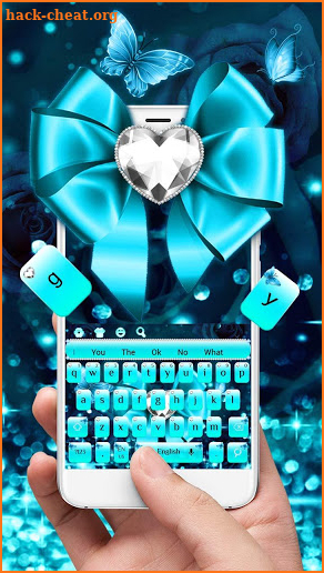 Turquoise Bow Keyboard screenshot