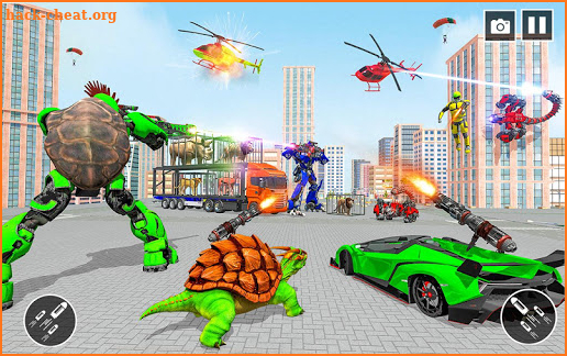Turtle Super Robot Car Transform Shooting Game screenshot