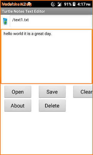 Turtle Text Notes Editor screenshot