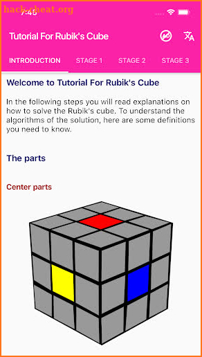 Tutorial For Rubik's Cube screenshot