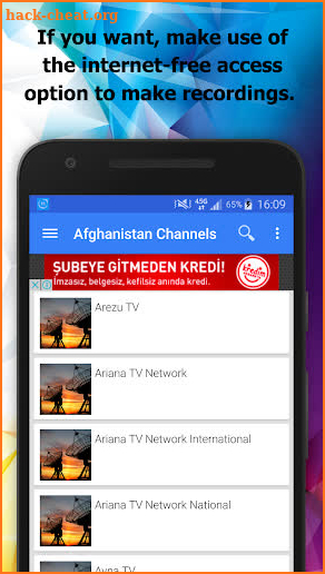 TV Afghanistan Channel Info screenshot