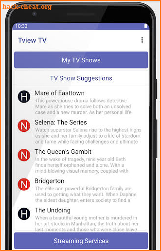 Tview TV - TV Shows Watch Lists Streaming Apps screenshot