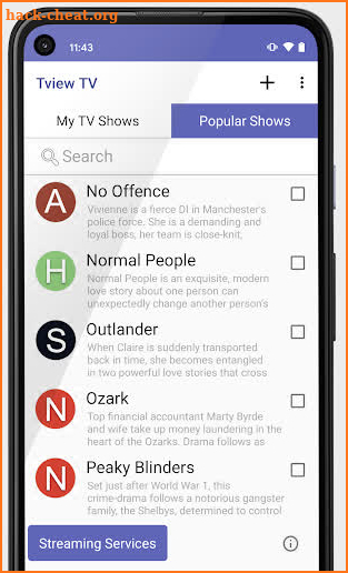 Tview TV - TV Shows Watch Lists Streaming Apps screenshot