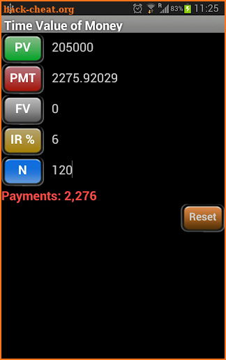 TVM Calculator screenshot