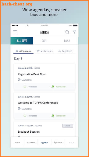 TVPPA Conferences screenshot