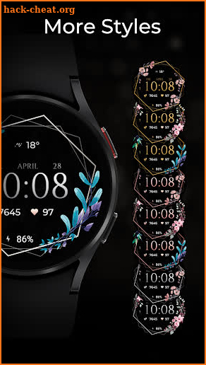 TVV Luxury Flowers Watch Face screenshot