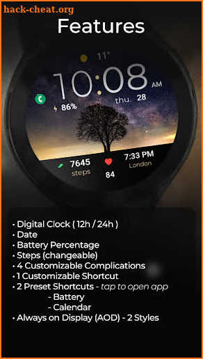 TVV Night Sky Watch Face screenshot