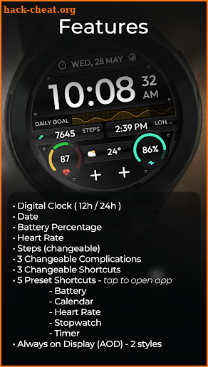 TVV Sport 8 Digital Watch Face screenshot