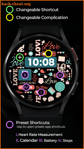 TVV Valentine's Day Watch Face screenshot