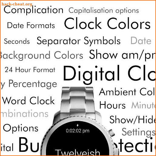 Twelveish - Customizable Text Watch Face for Wear screenshot