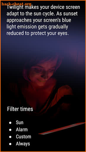 Twilight: Blue light filter screenshot