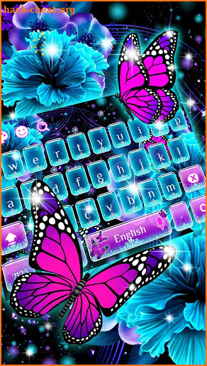 Twinkle Flower Butterfly Keyboard screenshot