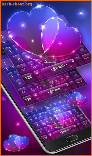 Twinkle Light Heart Keyboard Theme screenshot
