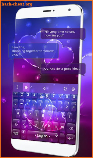 Twinkle Light Heart Keyboard Theme screenshot