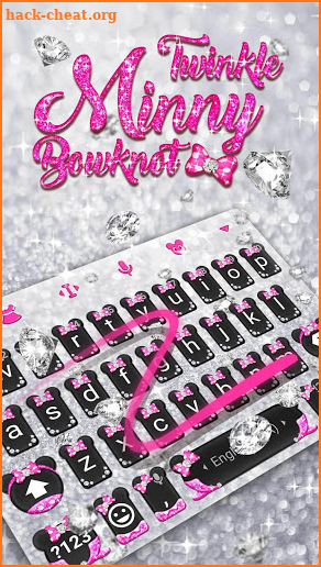 Twinkle Minnie Bowtie Keyboard Theme for WhatsApp screenshot