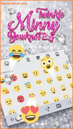 Twinkle Minnie Bowtie Keyboard Theme for WhatsApp screenshot