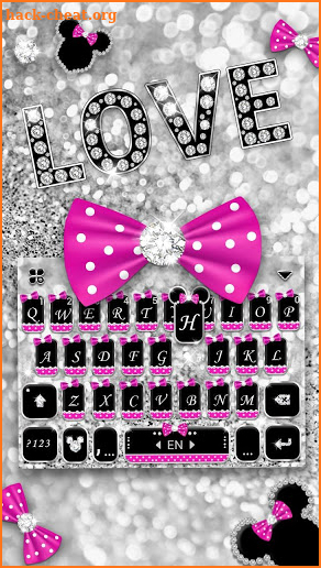 Twinkle Minny Bowknot Keyboard Theme screenshot