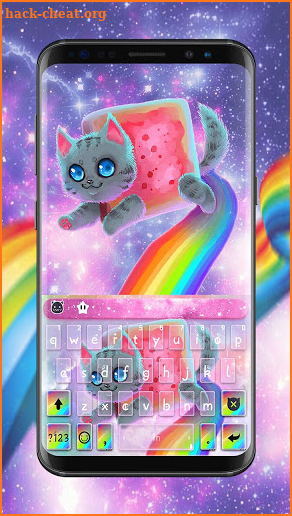 Twinkle Rainbow Cat Keyboard Theme screenshot