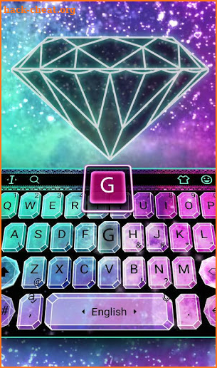 Twinkle Sparkling Galaxy Diamond Keyboard Theme screenshot