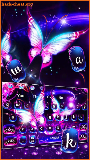 Twinkling Flash Butterfly Keyboard screenshot