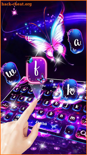 Twinkling Flash Butterfly Keyboard screenshot