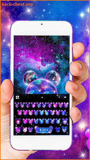 Twinkling Galaxy Minny Keyboard Theme screenshot