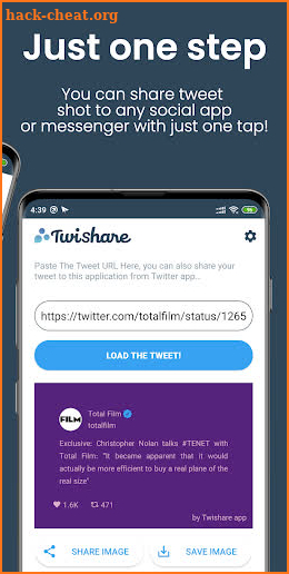 Twishare, share twitter shots screenshot