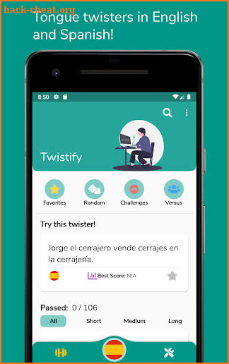 Twistify: Tongue Twisters in English and Spanish screenshot