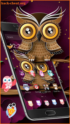 Two-dimensional Abstract Owl Theme screenshot