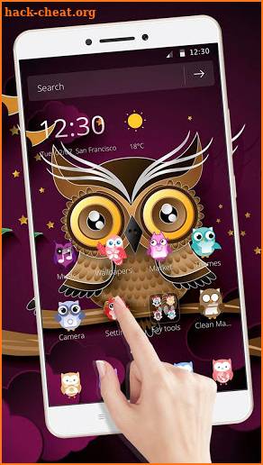 Two-dimensional Abstract Owl Theme screenshot