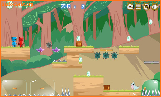 Two Players Games:Square Bros Save Dinosaur Egg screenshot