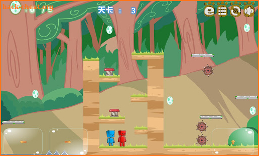 Two Players Games:Square Bros Save Dinosaur Egg screenshot