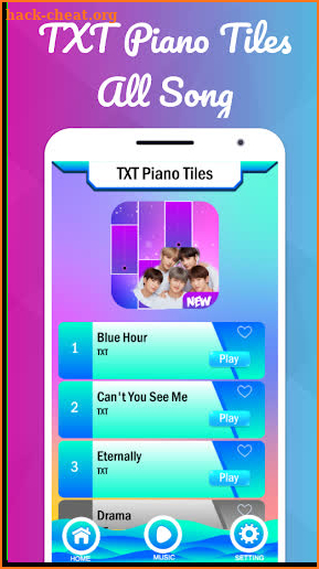 TXT Piano Tiles All Song screenshot
