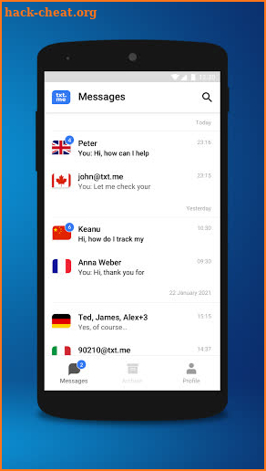 txt.me - Customer Service Live Chat screenshot