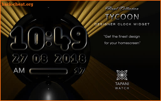 TYCOON gold Digital Clock Widget screenshot